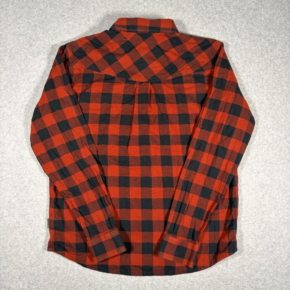 Stio Button-Up Shirt Men's Medium Red Black Plaid Lightweight Flannel - Picture 2 of 9